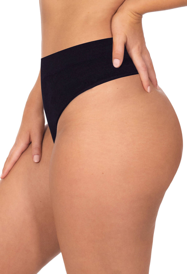 Seamless Cotton Rich High Waist G String - 7 Pack