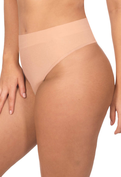 Seamless Cotton Rich High Waist G String - 7 Pack