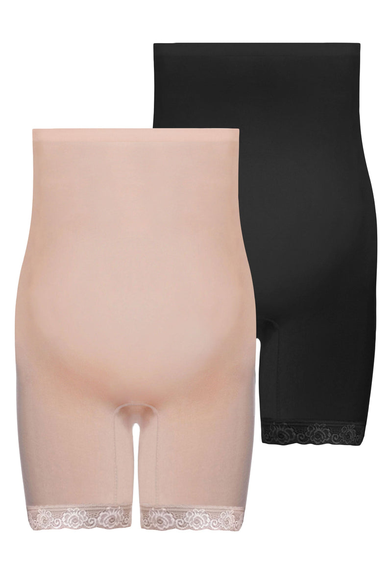 Maternity Underbust Anti Chafing Midi Cotton Rich Shorts - 2 Pack