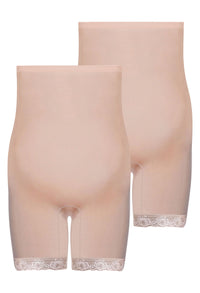 Maternity Underbust Anti Chafing Midi Cotton Shorts - 2 Pack