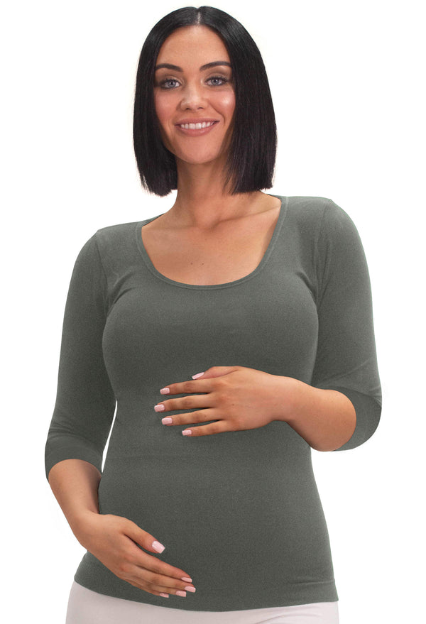 Maternity Bamboo 3/4 Sleeve Top