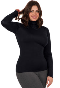 Super Soft Modal Turtleneck Thermal Top - 2 Pack