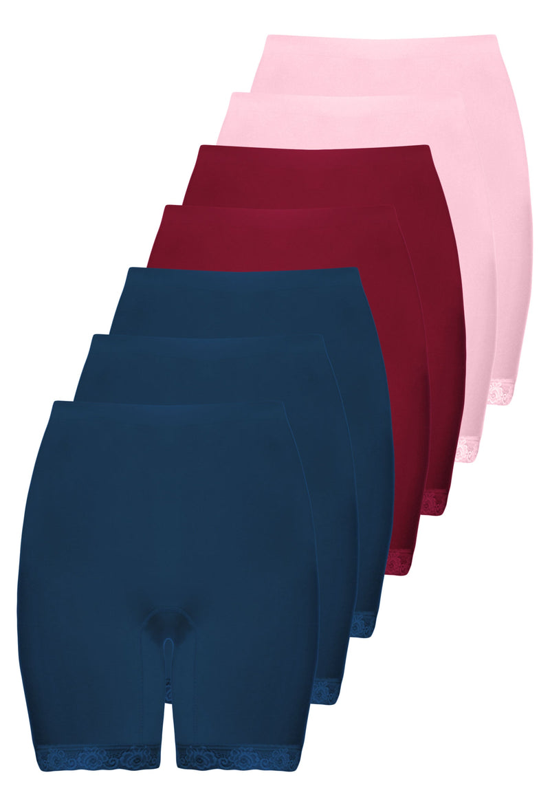 Anti Chafing High Rise Petite Cotton Rich Shorts - 7 Pack