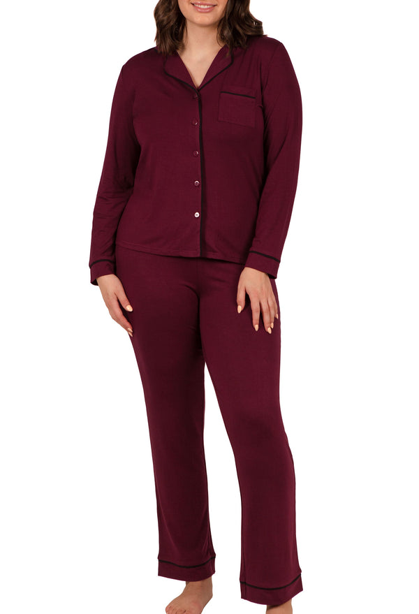 Burgundy Buttery Soft Bamboo Pyjama Set