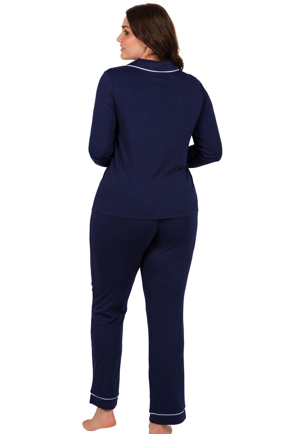 Navy Buttery Soft Bamboo Pyjama Set