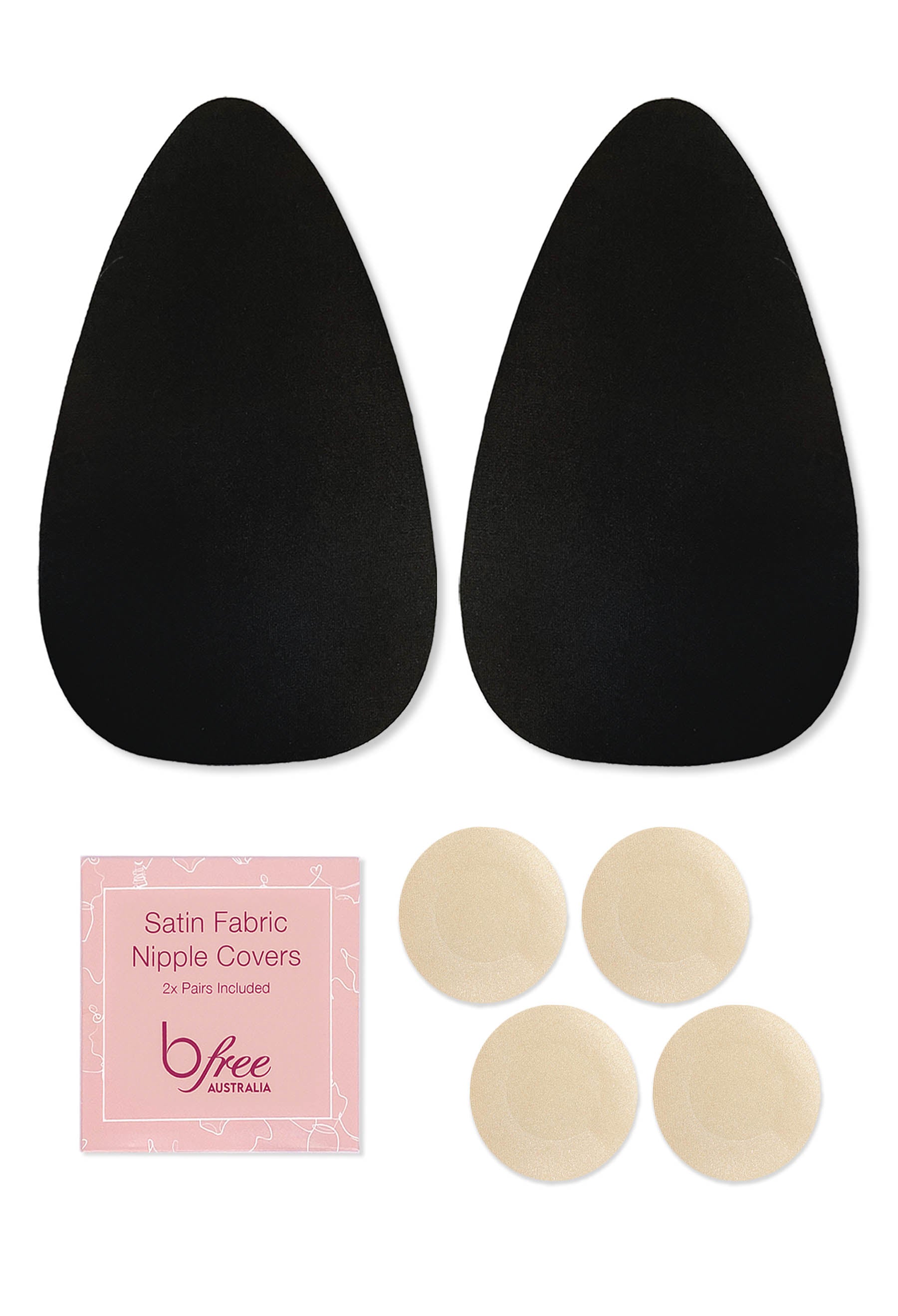 Large Nipple Covers | 1 Adhesive Pair and 1 Non Adhesive Pair | Reusable  Nipple Pasties Bundle | Honey