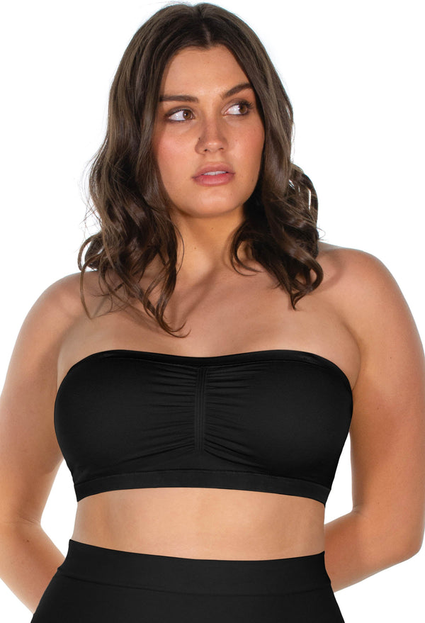 Strapless Support Bandeau with Rib Band - 3 Pack