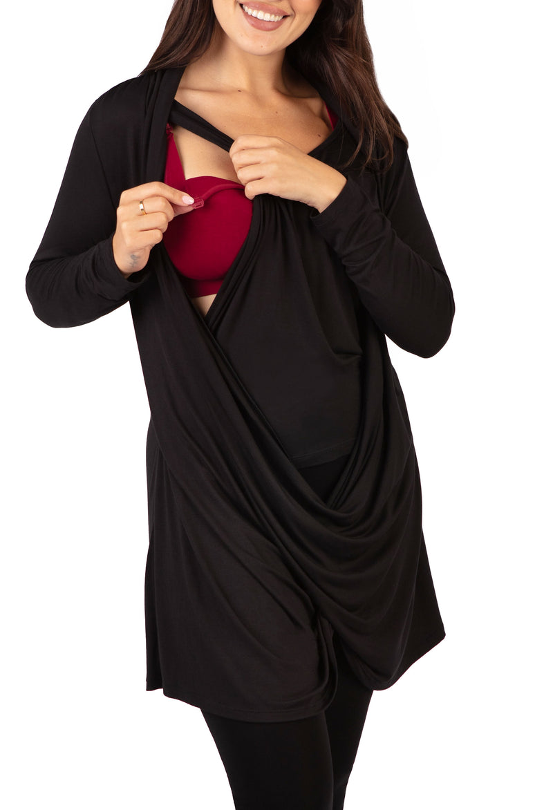 Bamboo Soft Drape Nursing Top