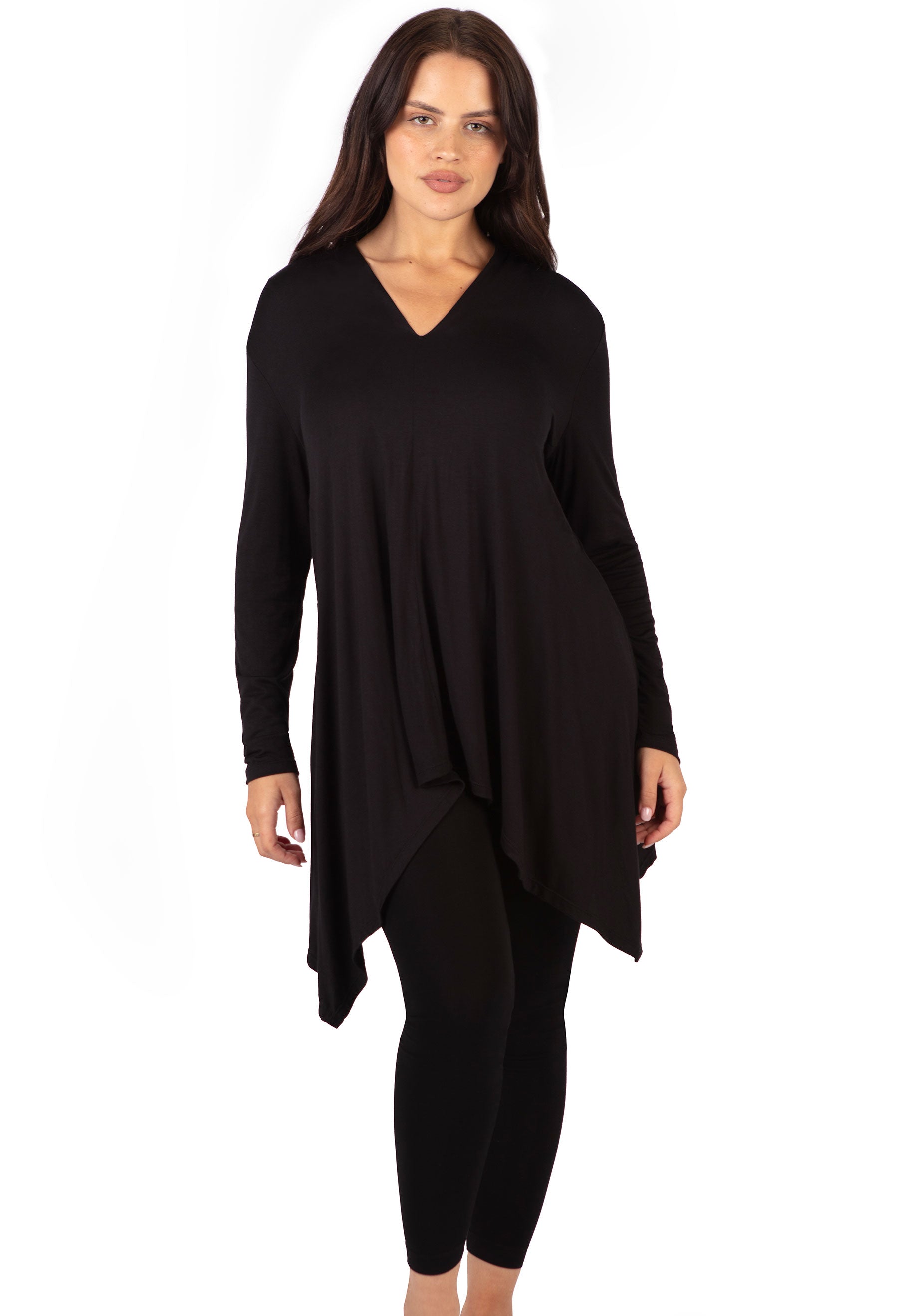 Maternity Bamboo V Neck Tunic Top