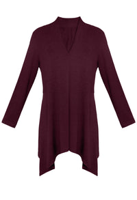 Bamboo V Neck Tunic Top