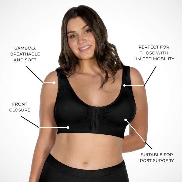 Padded Front Close Bra - Wirefree Support