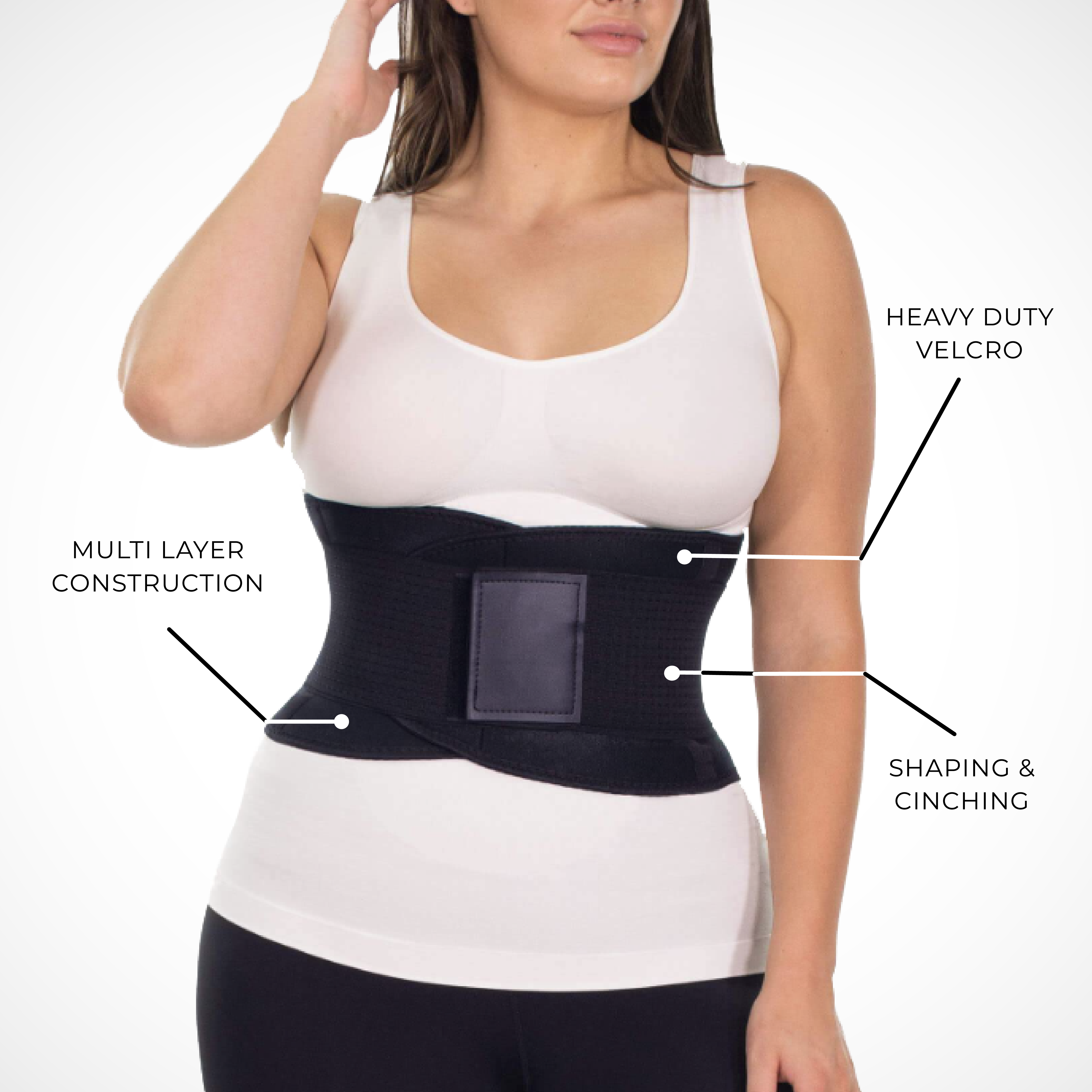 6 Steel Bone Waist Trainer With 3 Clips And 1 Zip Corset Exercise Shaper  Abdominal Control