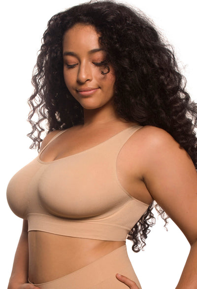 Double Lined Wire Free High Back Crop Bra