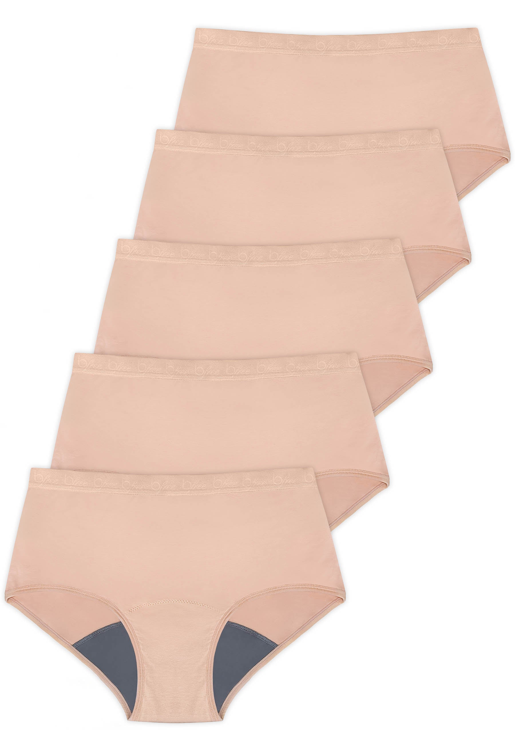 Ladies 5 Pack Seamless Briefs and Cotton Period Underwear