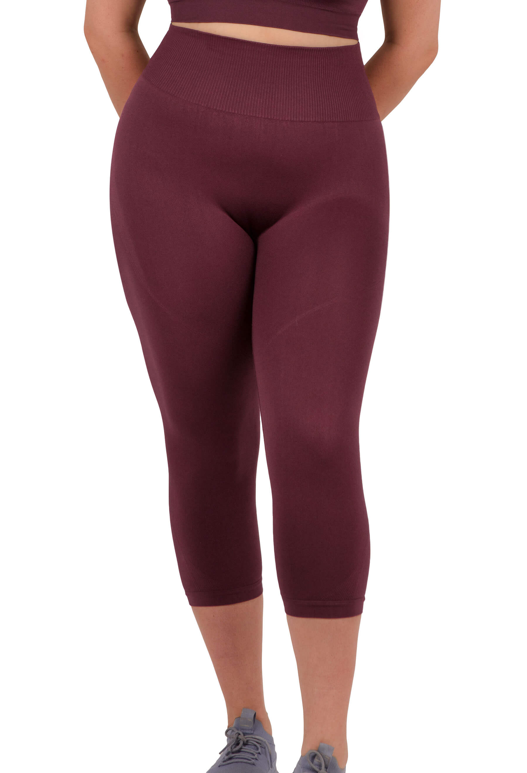 Burgundy capri leggings hotsell