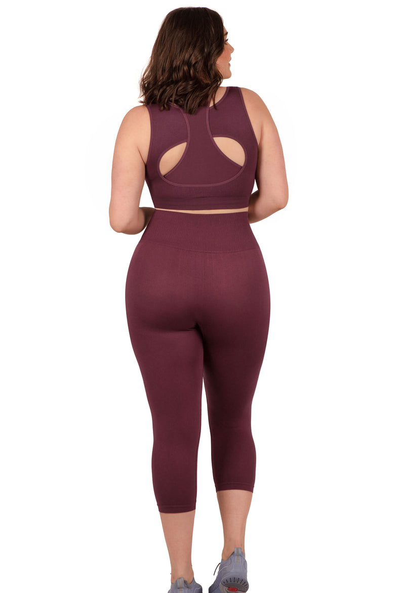 Seamless High Waist 3/4 Capri Leggings