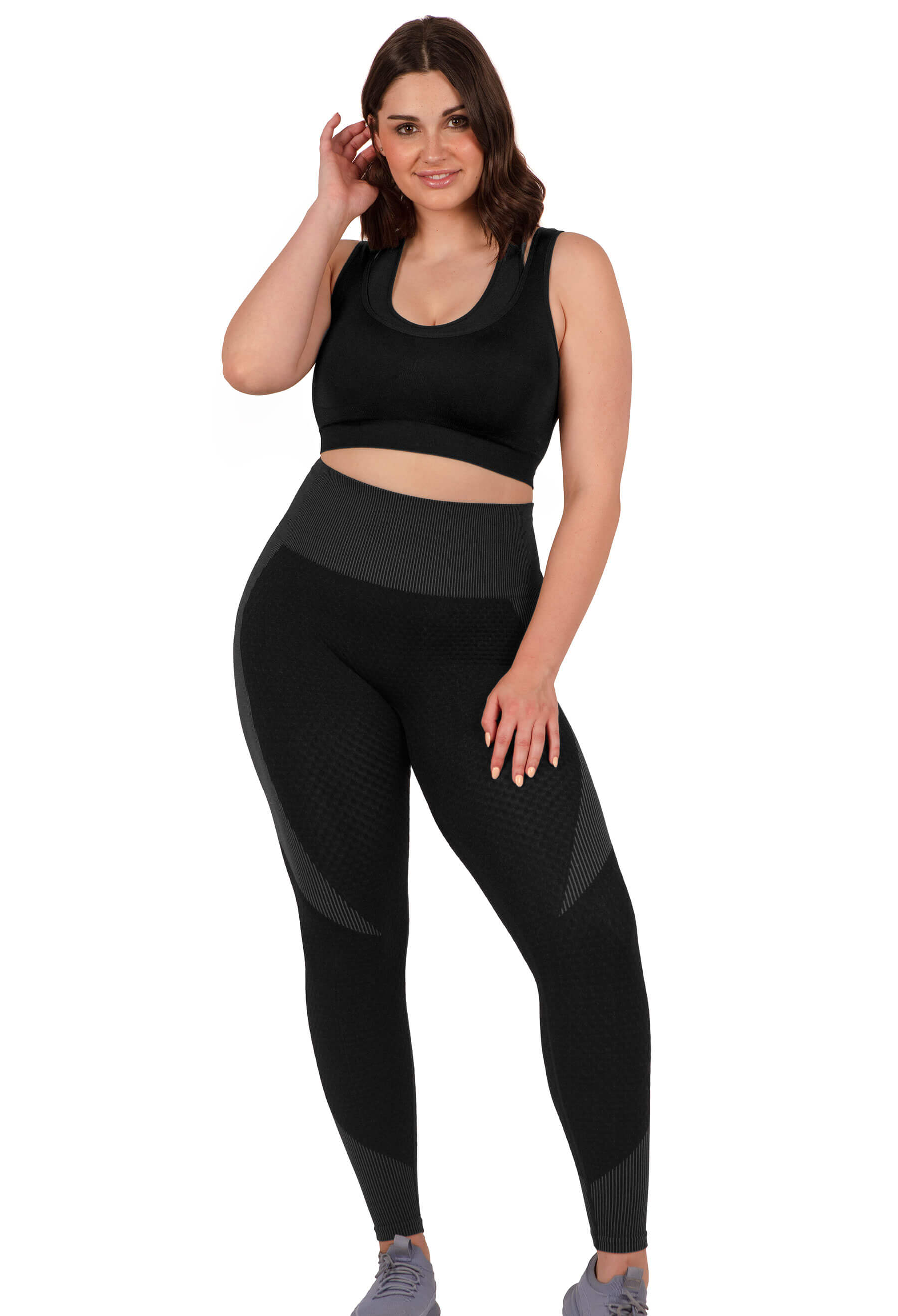 Honeycomb Contour Seamless Leggings 2 Pack