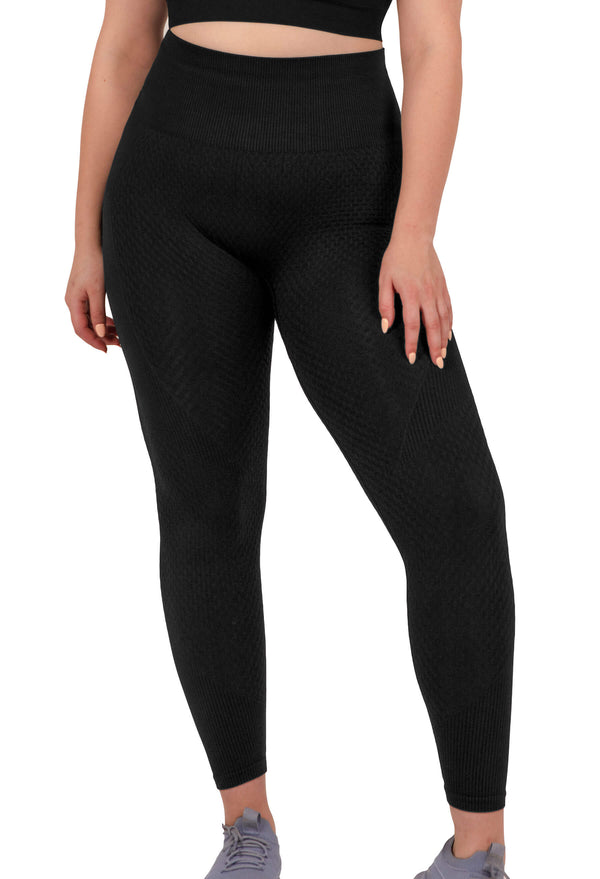 Honeycomb Contour Seamless Leggings - 2 Pack