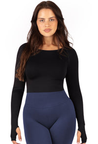 Seamless Long Sleeve Crop Thermal Top