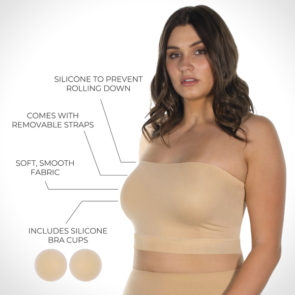 Sleek Bandeau Top with Silicone Bra Pads