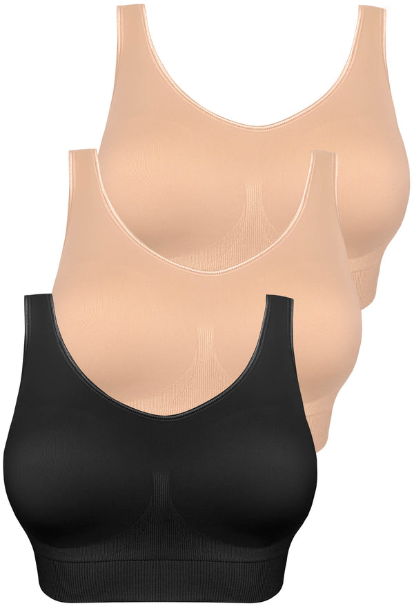 Dream Comfort Wireless Bra | Fixed Moulded Cups - 3 Pack