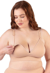 Plunge Nursing Comfort Bra – Wireless with Fixed Moulded Cups