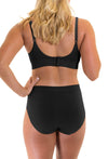 Black Bamboo Nursing Bra + High Cut Undies Set With FREE Eco-Friendly Reusable Nursing Pads