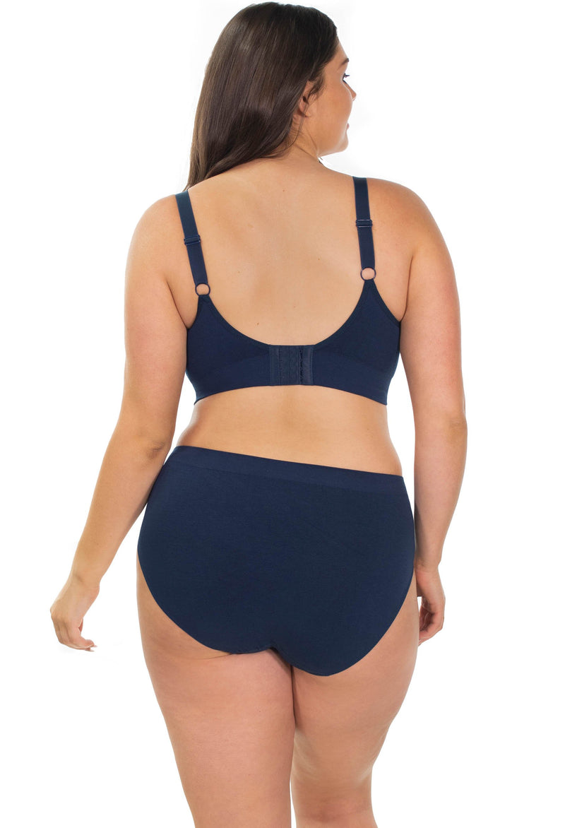 Blue Bamboo Nursing Bra + High Cut Undies Set