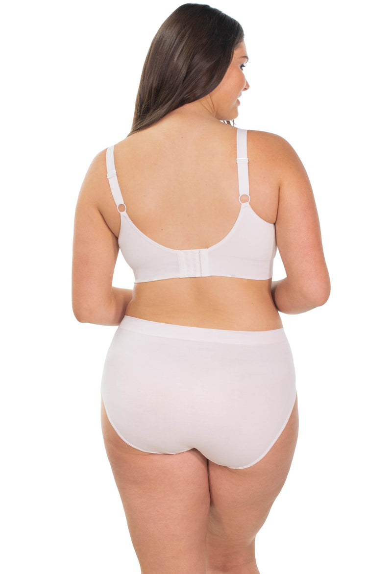 White Bamboo Nursing Bra + High Cut Undies Set