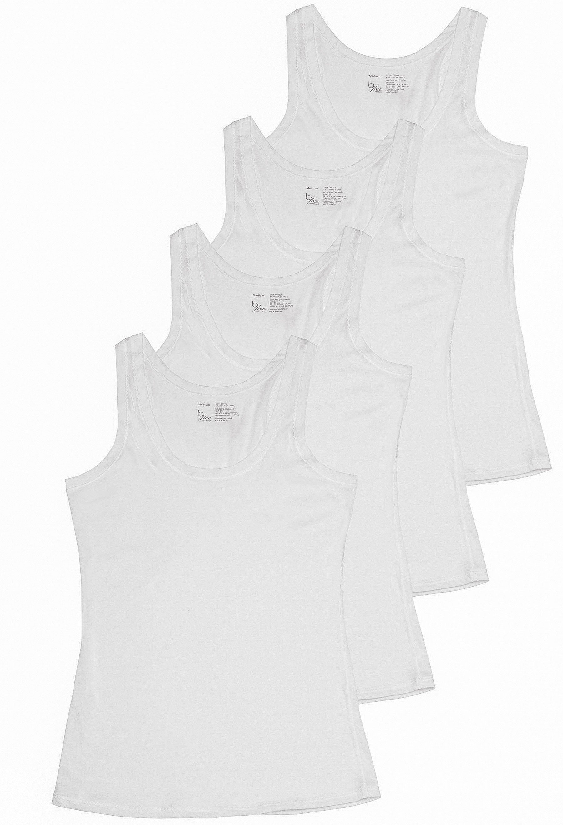 Superfine﻿ 100% Cotton Tank Top - 4 Pack﻿