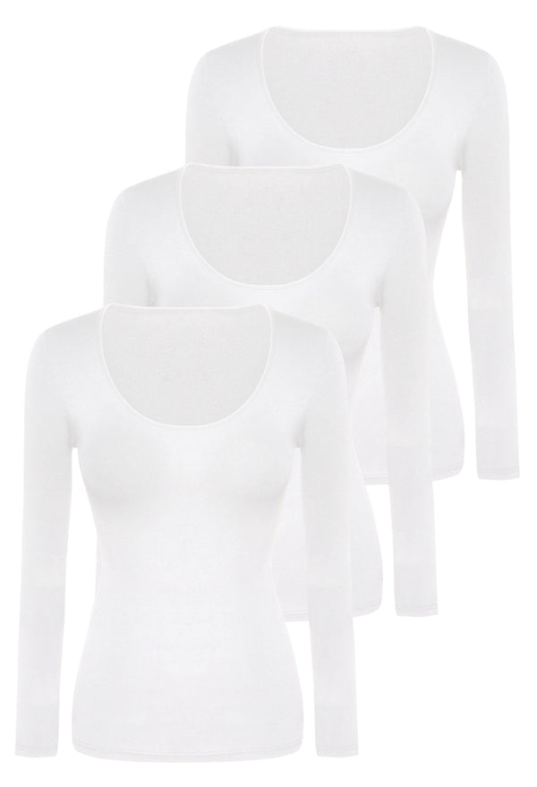 Bamboo Long Sleeve Top - 3 Pack