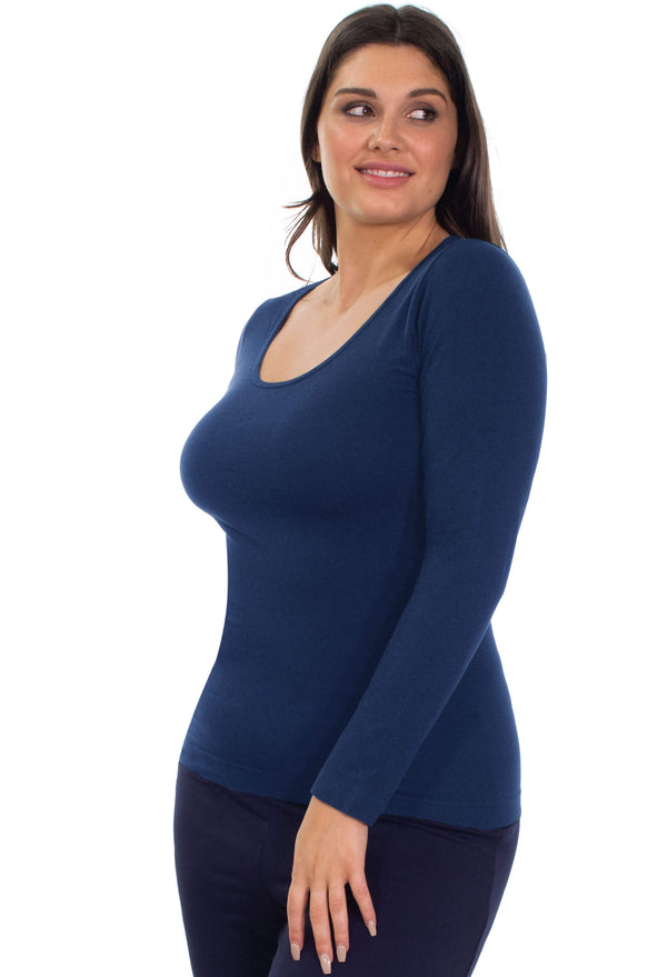 Curvy Bamboo Long Sleeve Top