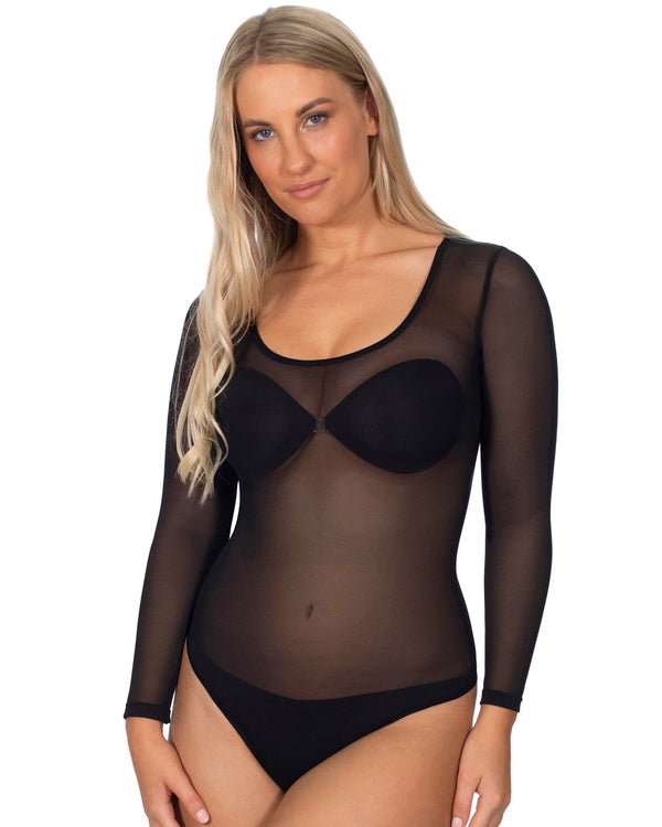 Black Mesh Bodysuit