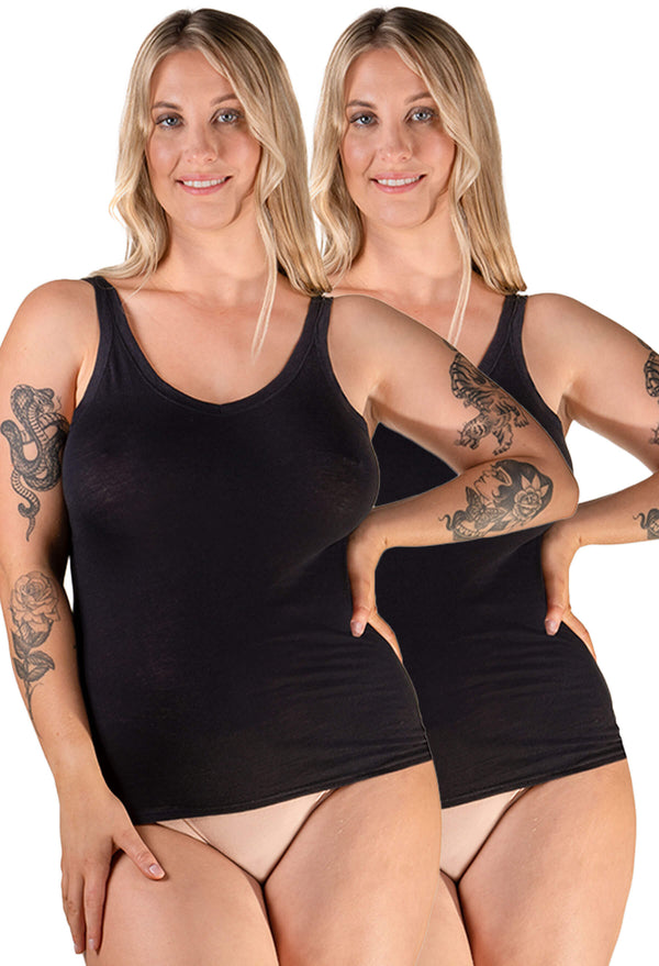 Superfine﻿ 100% Cotton Camisole - 2 Pack