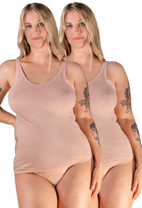 Superfine﻿ 100% Cotton Camisole - 2 Pack