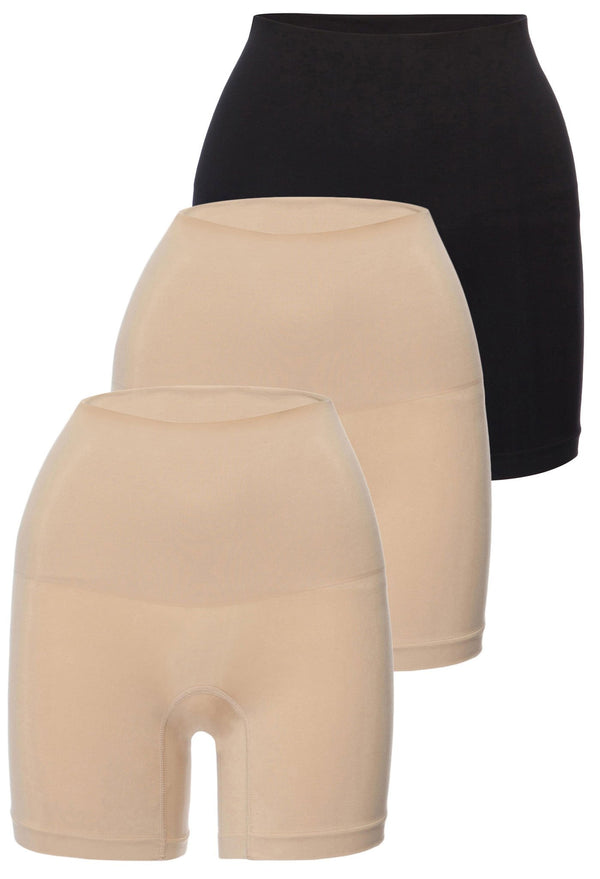 Post-Maternity Tummy Control Shaping Shorts - 3 Pack