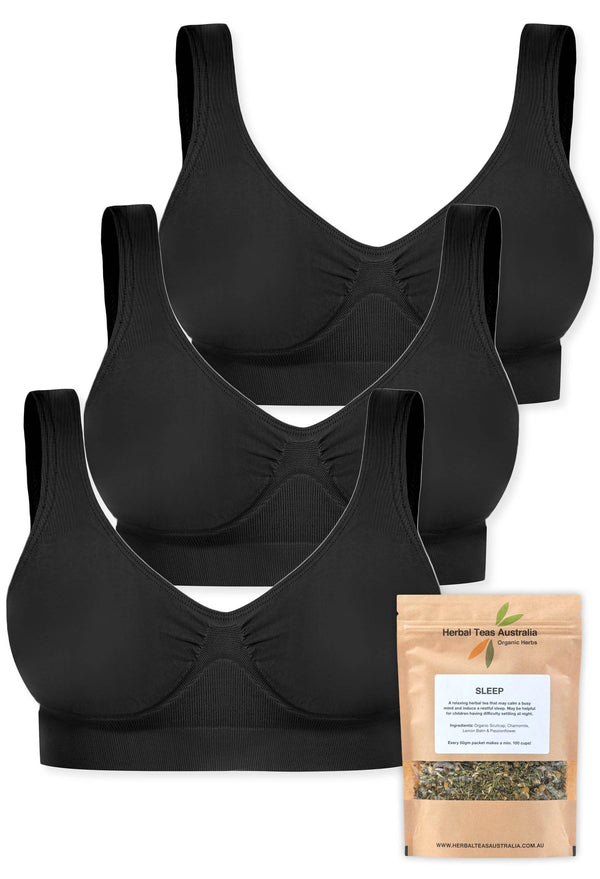 Bamboo Pull On Sleep Bra + Restful Slumber Tea Set