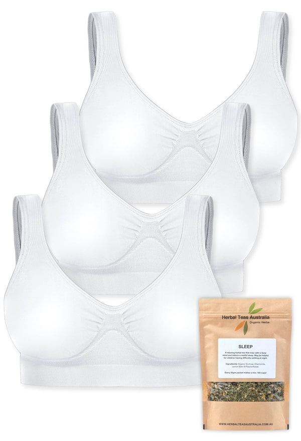 Bamboo Pull On Sleep Bra + Restful Slumber Tea Set