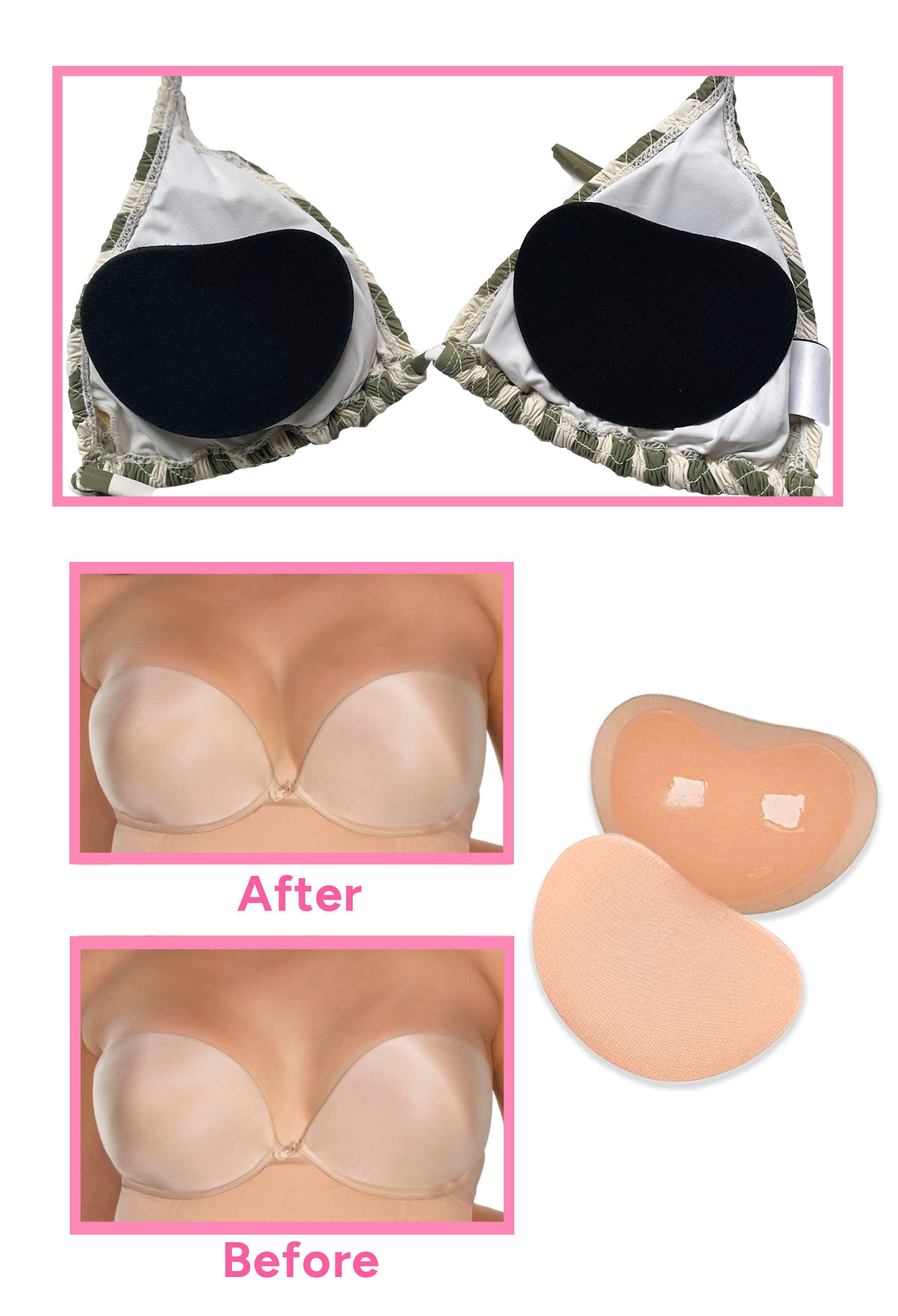 Buy D Club Silicone Bra Inserts Push up Breast Cups Enhancers pads (Clear)  at