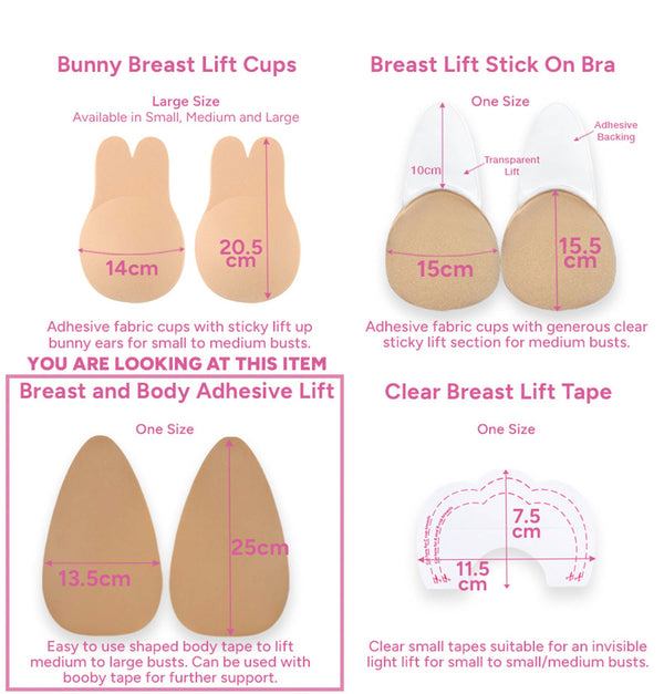 Breast and Body Adhesive Lift & Nipple Covers Set