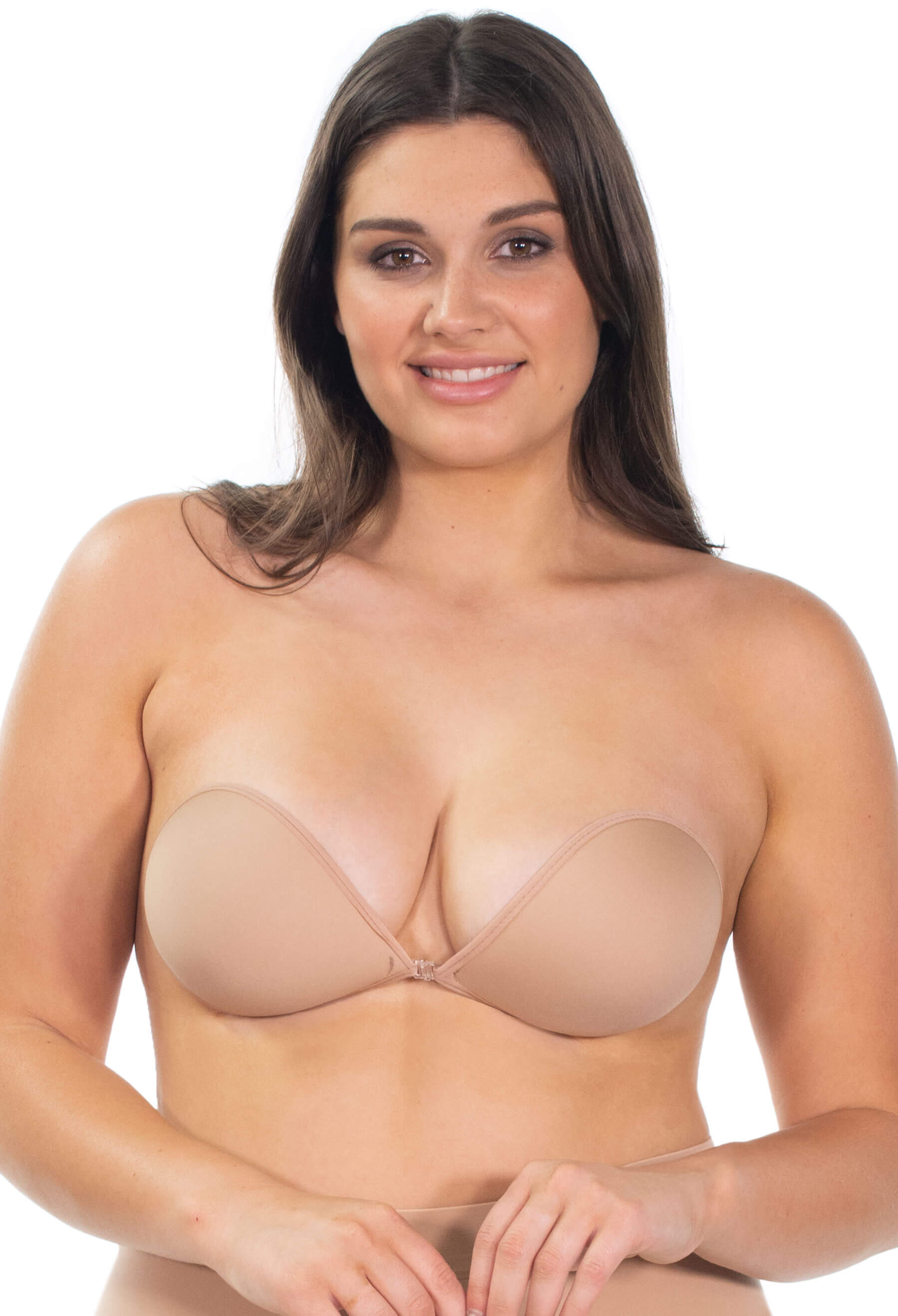 Women's Front Closure Adhesive Bra For Bare Look And Backless