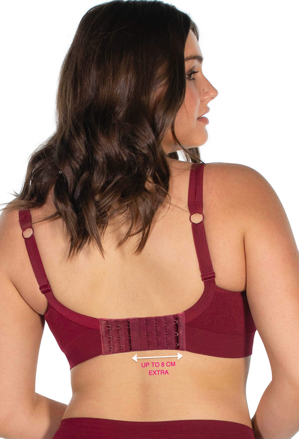 3 Pack Full Bust Wire Free Minimiser Bra + 3x4 Hook Bra Extender Set