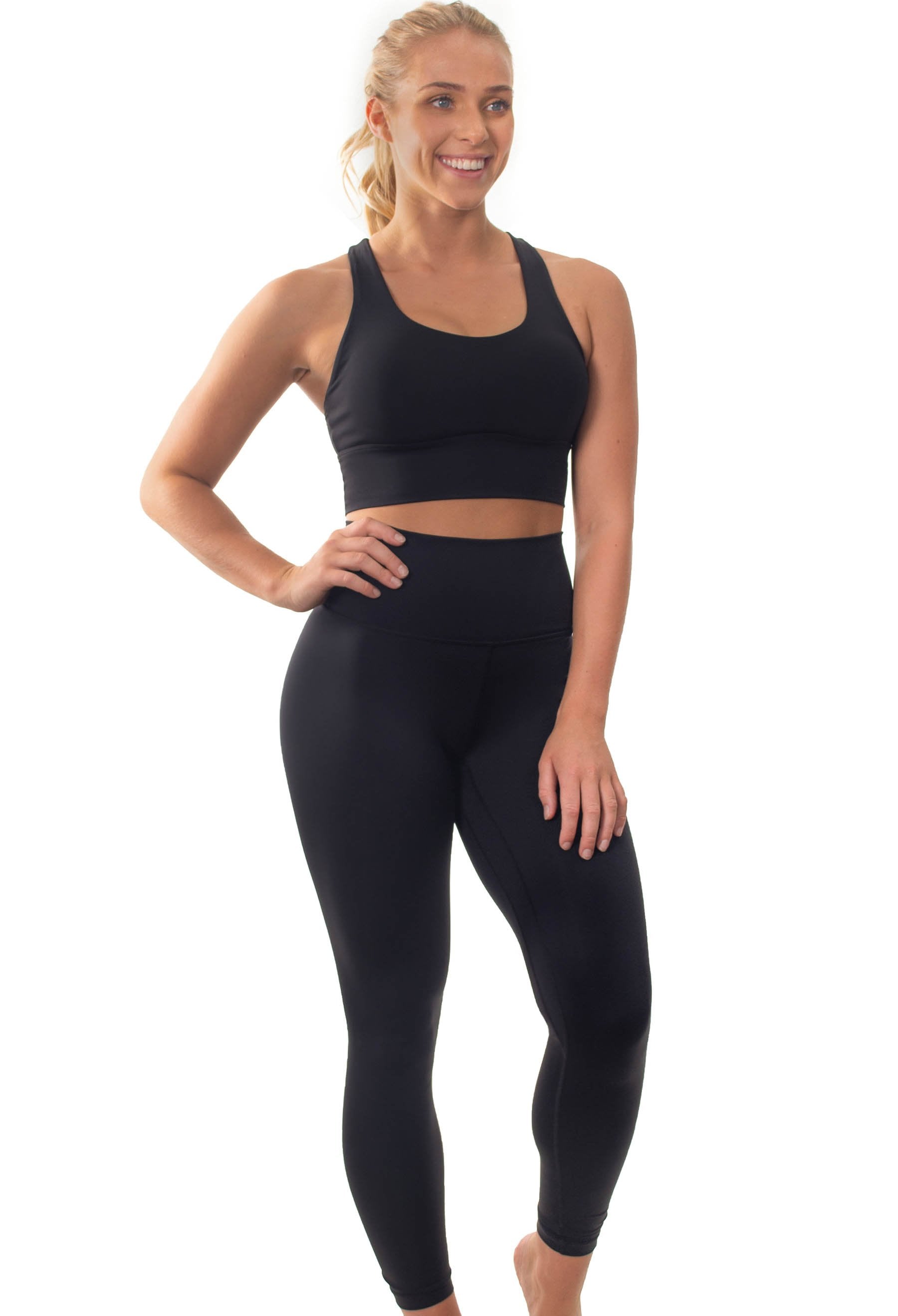 Funbiz Black Leggings for Womens Girls Yoga Pants High Waisted Gym Workout  Leggings - Walmart.com