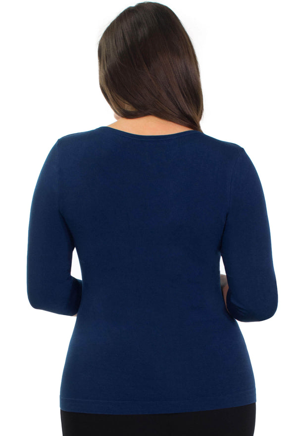 Curvy Bamboo 3/4 Sleeve Top - 3 Pack