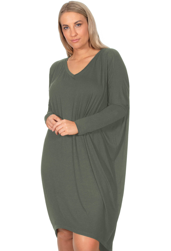 Bamboo Long Sleeve Tunic Dress