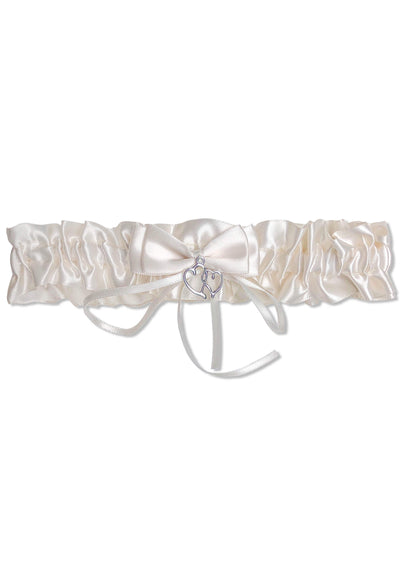 Bridal Garter Deluxe - Silver Heart