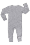 Baby Grow Suit 2-Way Zip With Foldover Mitts - 100% Organic Cotton