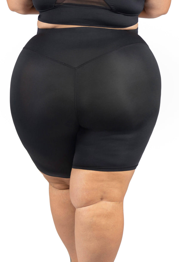 Plus Size High Waisted Midi Biker Shorts (Lint & Pet Hair Resistant)