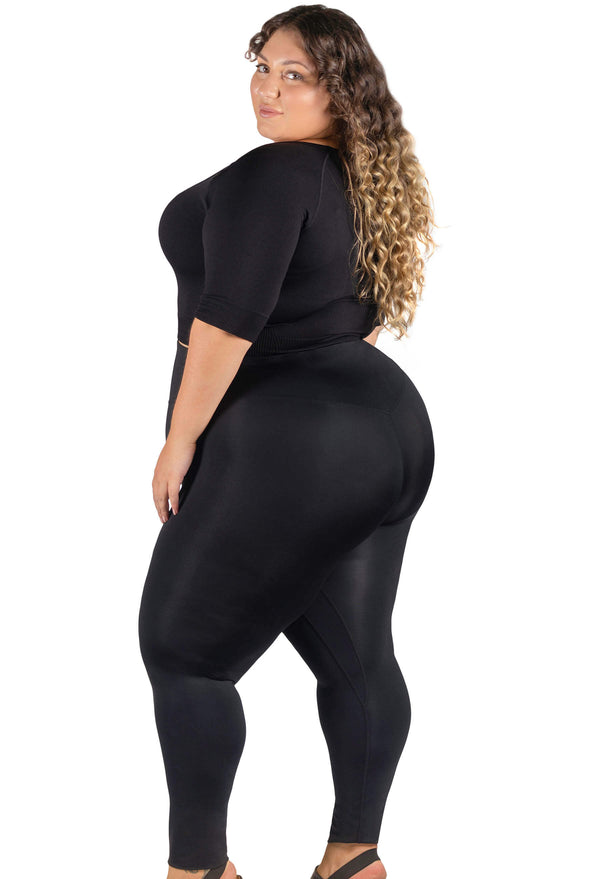 Plus Size High Waisted Sleek Gym Leggings (Lint & Pet Hair Resistant)