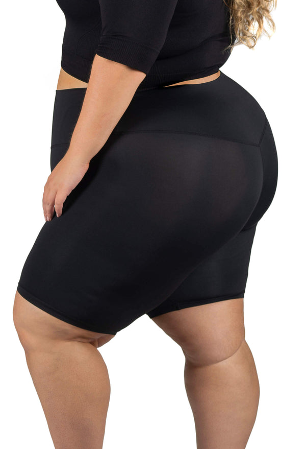 Plus Size High Waisted Long Biker Shorts (Lint & Pet Hair Resistant)